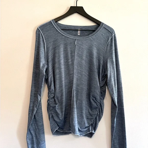 Free People Movement Women's Right Or Run Long Sleeve Layer Blue Stone XL NWT - Picture 5 of 10